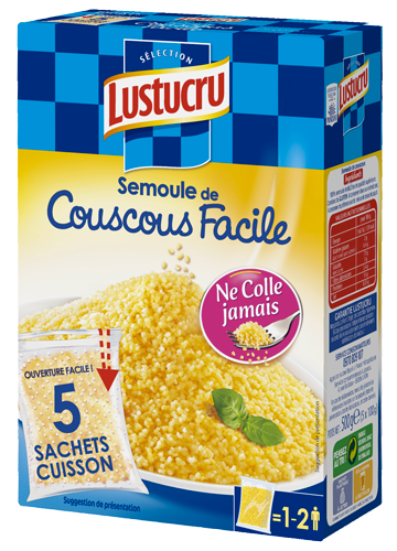 LUSTUCRU - COUSCOUS FACILE Paquet de 5 sachets de 100g