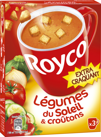 ROYCO - LEGUMES DU SOLEIL ET CROUTONS Paquet de 3 sachets