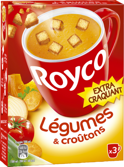 ROYCO - LEGUMES ET CROUTONS Paquet de 3 sachets