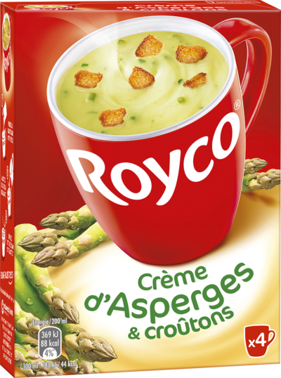 ROYCO - CREME D\'ASPERGES ET CROUTONS Paquet de 4 sachets