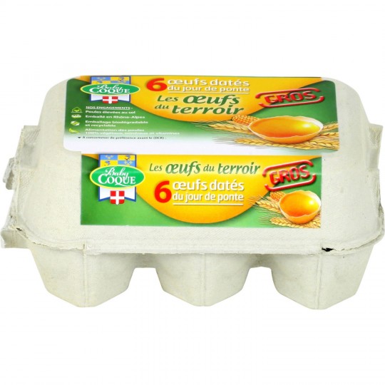 BABY COQUE - ŒUFS GROS DU TERROIR Boite de 6