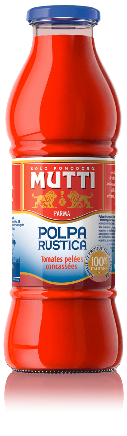 MUTTI - TOMATES PELEES CONCASSEES POLPA RUSTICA Bouteille de 720ml