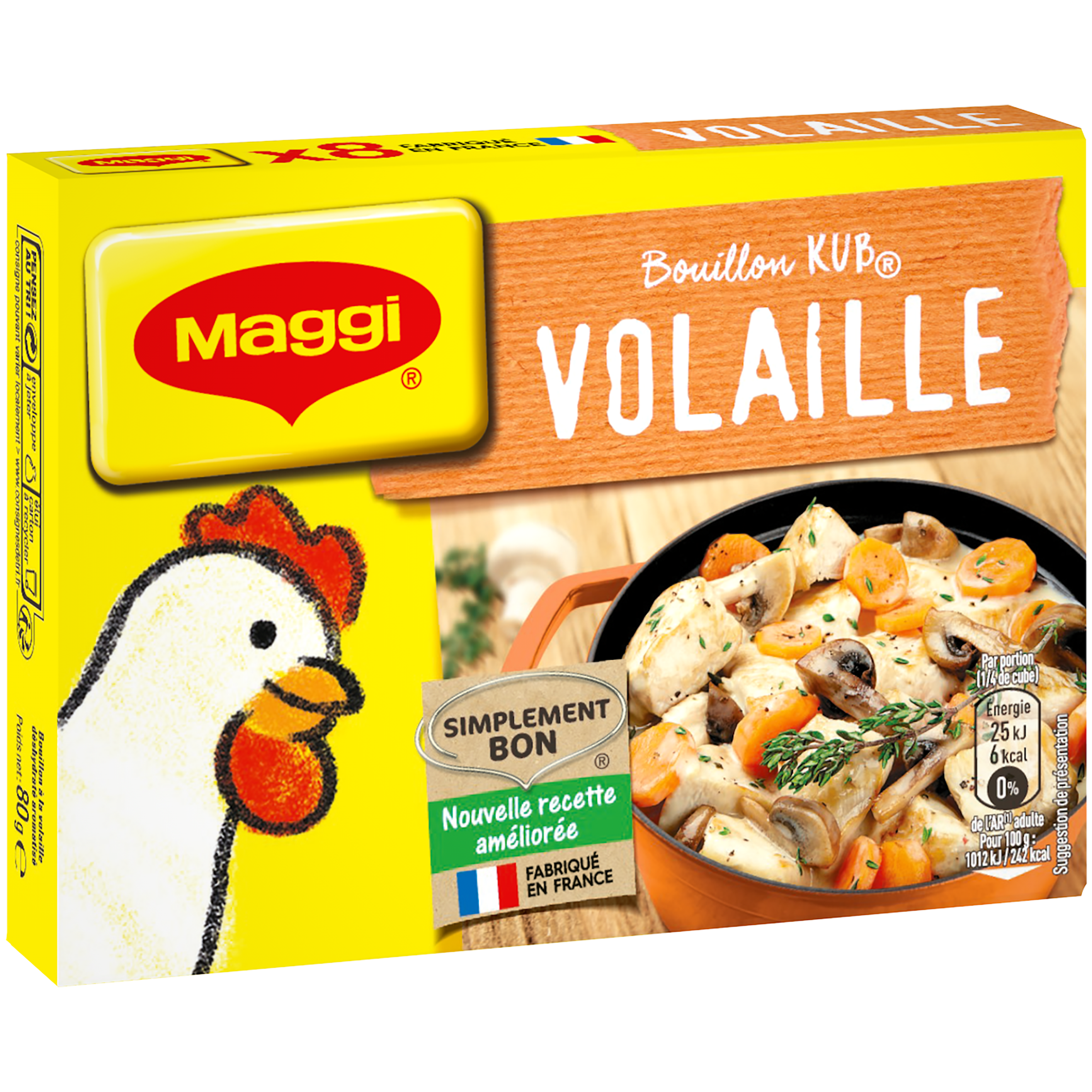 MAGGI - BOUILLON KUB DE VOLAILLE Boite de 8 tablettes