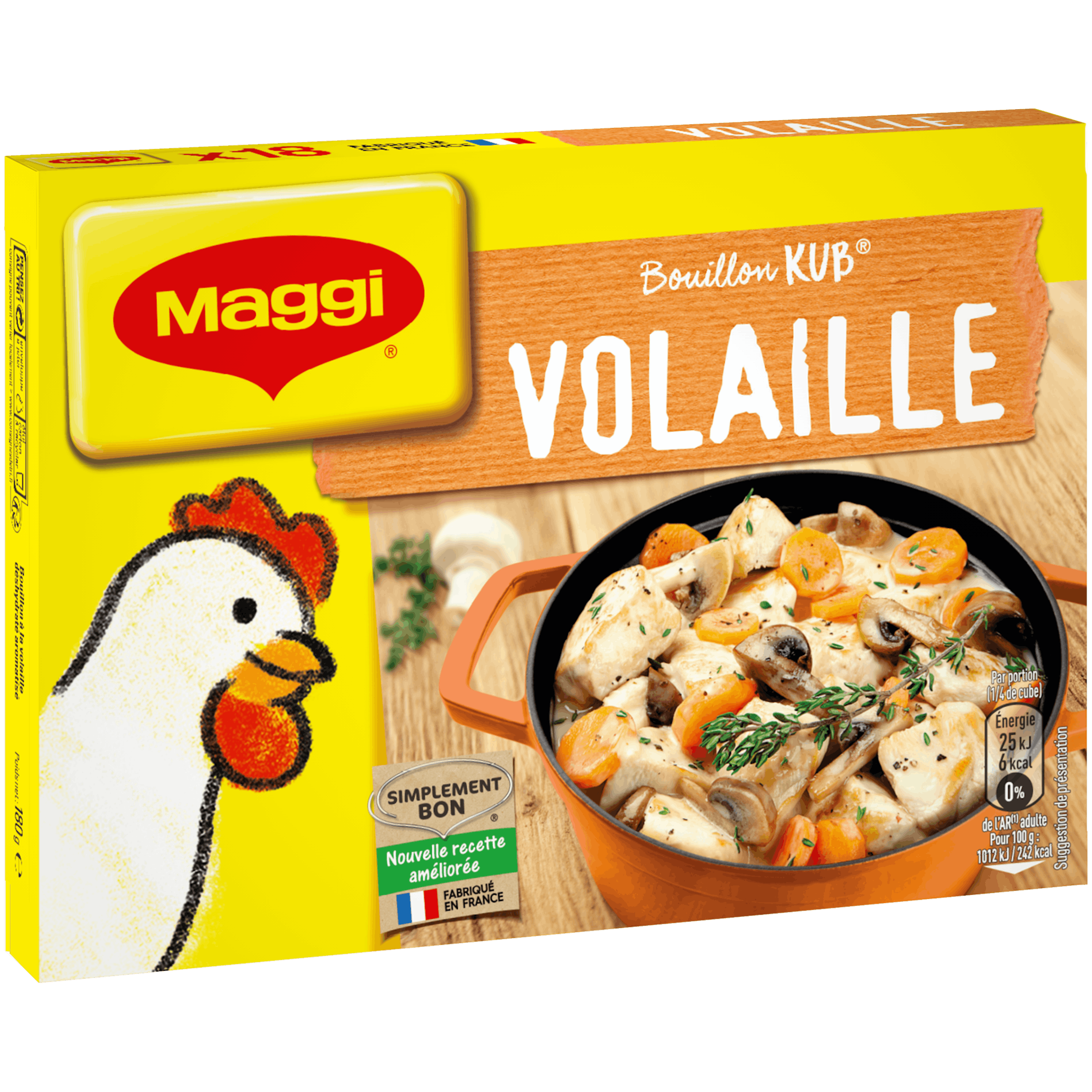 MAGGI - BOUILLON KUB DE VOLAILLE Boite de 18 tablettes