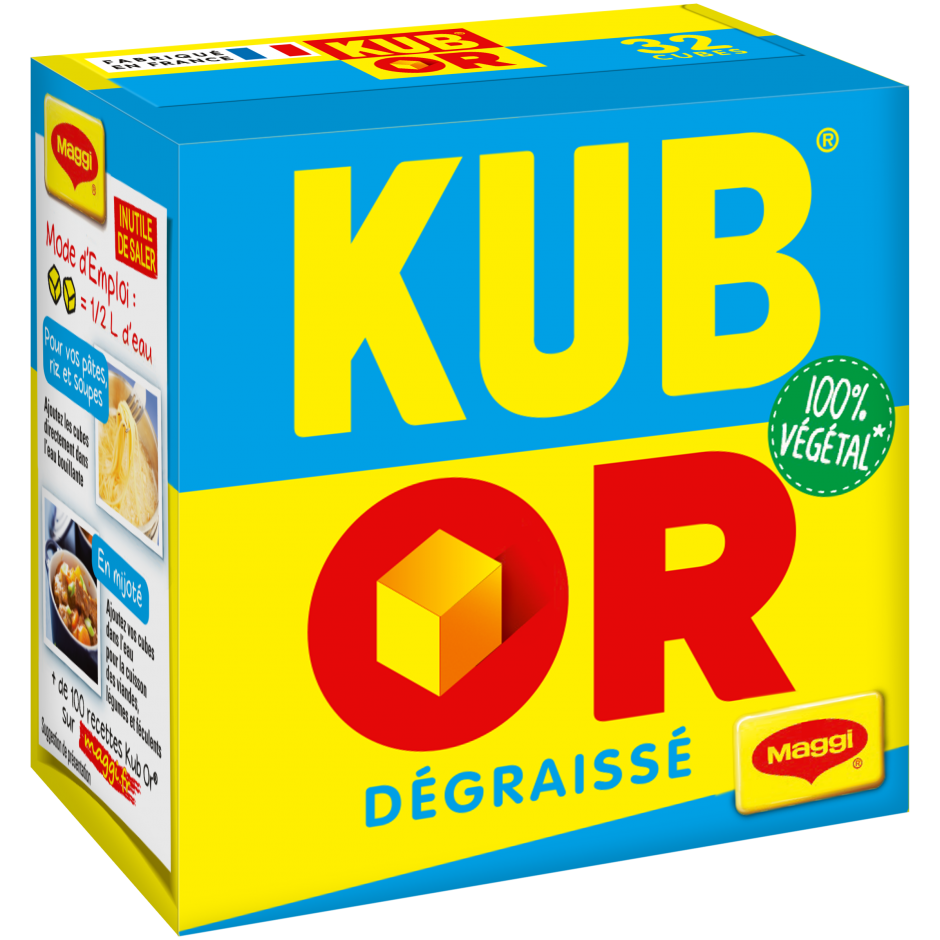 MAGGI - BOUILLON DEGRAISSE KUB OR Boite de 32 tablettes
