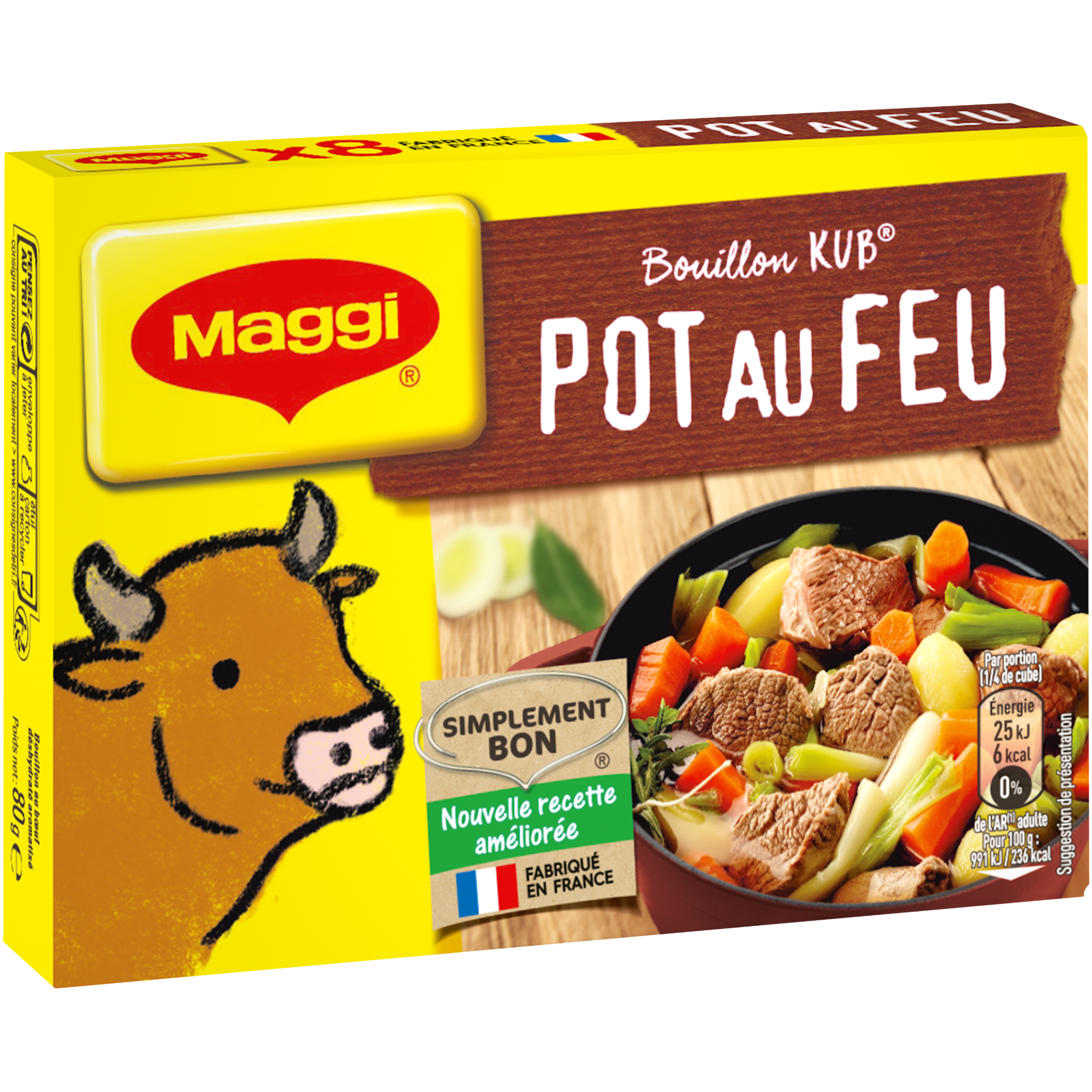 MAGGI - BOUILLON KUB POT AU FEU Boite de 18 tablettes