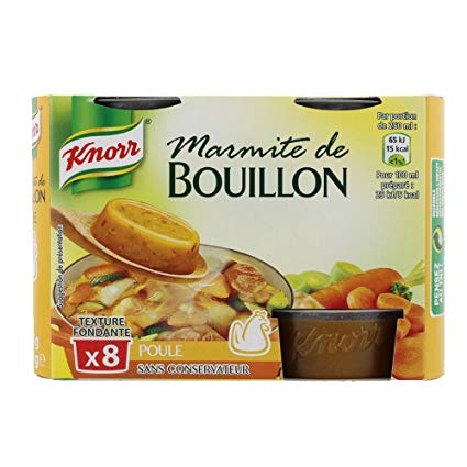 KNORR - MARMITE BOUILLON DE POULE Boite de 8 capsules