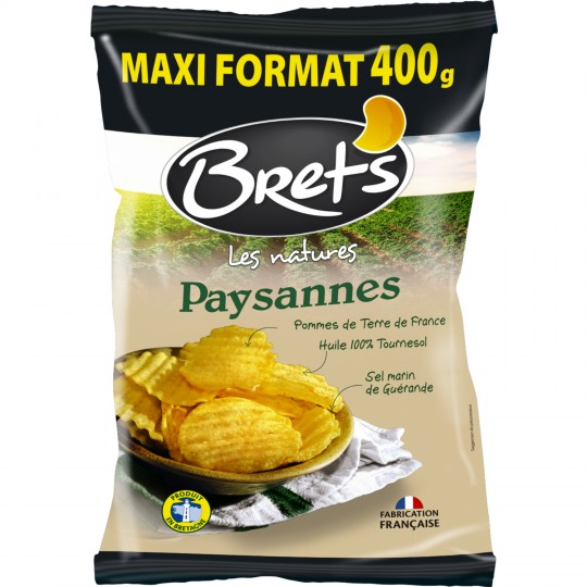 BRET\'S - CHIPS PAYSANNES NATURE Paquet de 400g