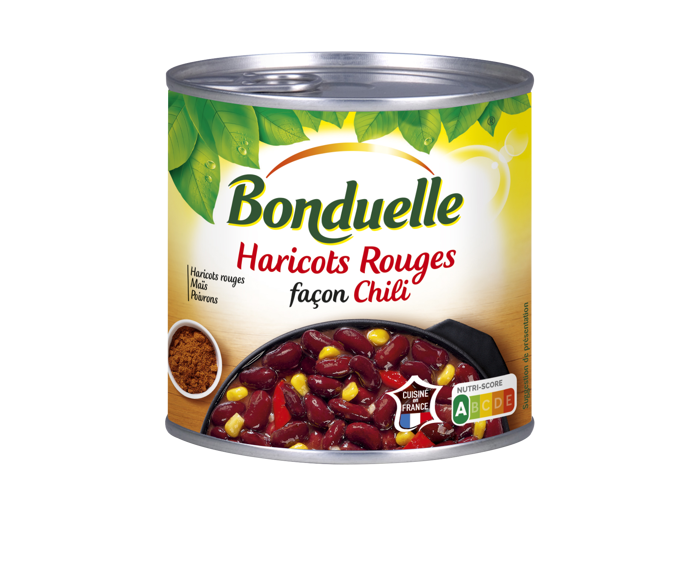 BONDUELLE - HARICOTS ROUGES FACON CHILI Boite de 400g