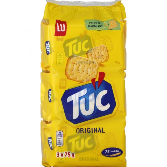 LU - CRACKERS ORIGINAL TUC 3 paquets de 75g