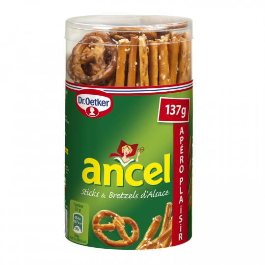 ANCEL - BISCUITS APERITIF STICKS ET BRETZELS Boite de 137g ou 300g