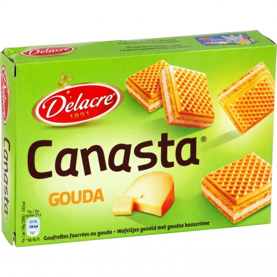 DELACRE - BISCUITS APERITIF CANASTA GOUDA Boite de 75g