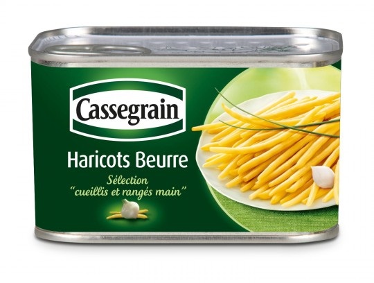 CASSEGRAIN - HARICOTS BEURRE Boite de 220g net égoutté
