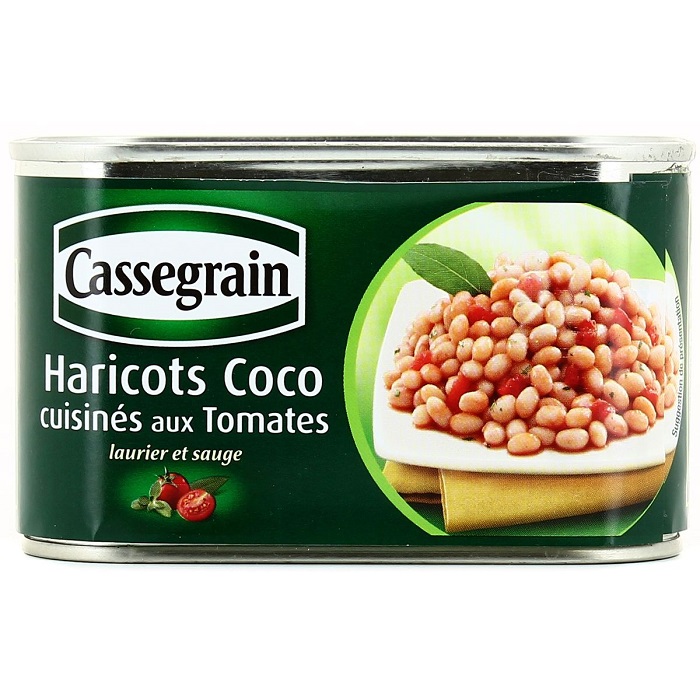 CASSEGRAIN - HARICOTS COCO A LA TOMATE Boite de 435g