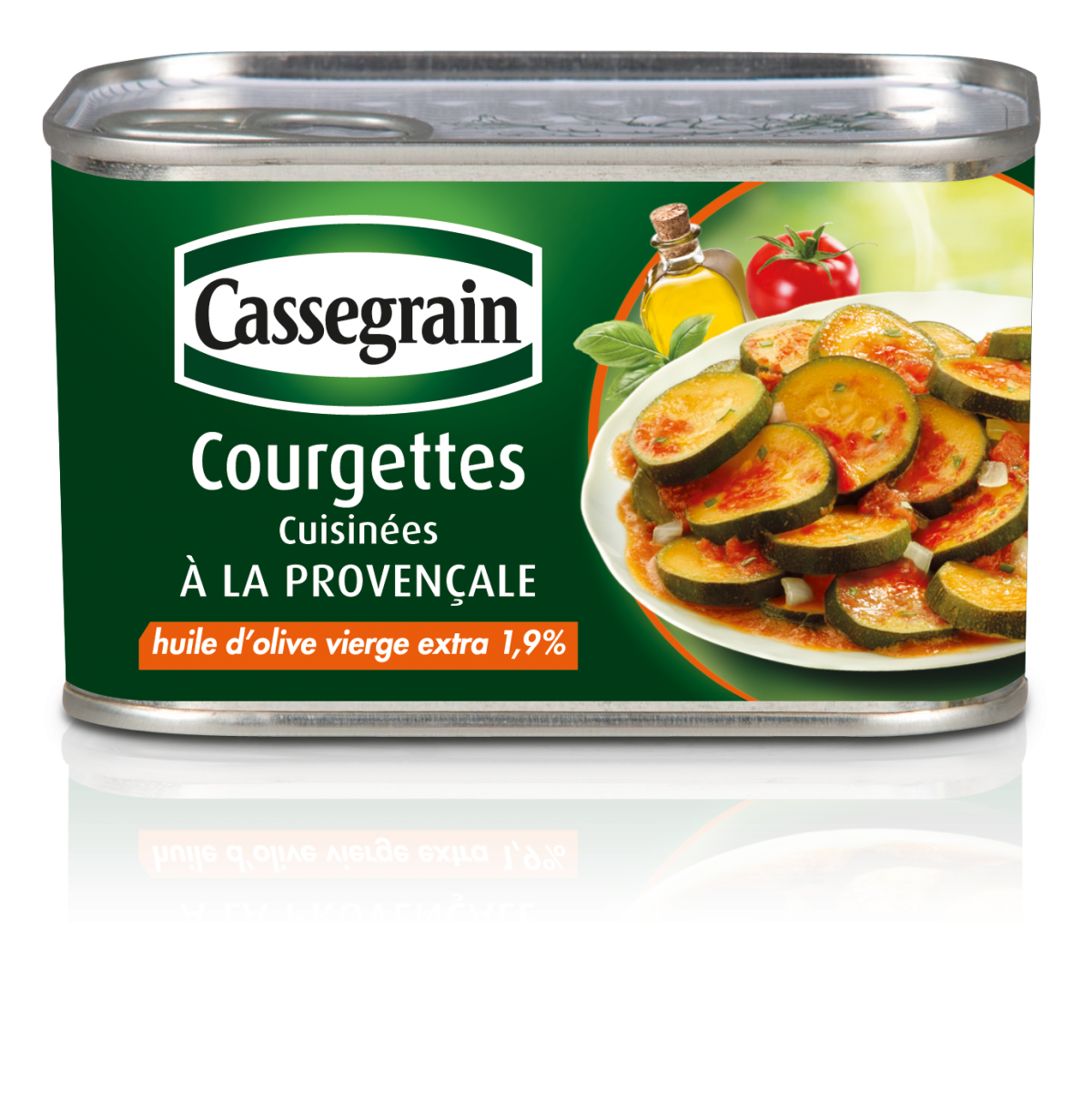 CASSEGRAIN - COURGETTES CUISINEES A LA PROVENCALE Boite de 660g