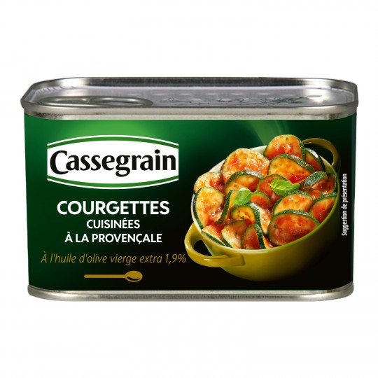 CASSEGRAIN - COURGETTES CUISINEES A LA PROVENCALE Boite de 375g