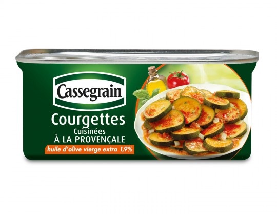 CASSEGRAIN - COURGETTES CUISINEES A LA PROVENCALE Boite de 185g