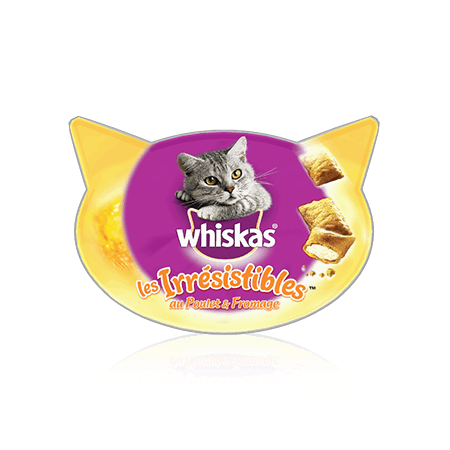 WHISKAS - FRIANDISES AU POULET ET FROMAGE LES IRRESISTIBLES Boite de 60g