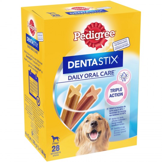 PEDIGREE - FRIANDISES POUR CHIEN DE 25kg et + DENTASTIX Boite de 28