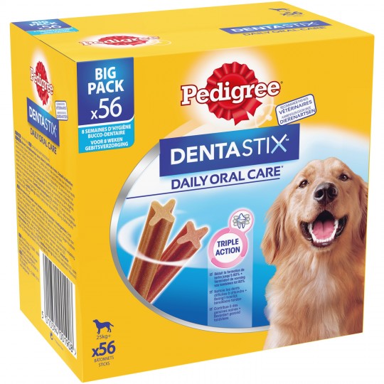 PEDIGREE - FRIANDISES POUR CHIEN DE 25kg et + DENTASTIX Boite de 56