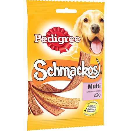 PEDIGREE - FRIANDISES MULTI VARIETES SCHMACKOS Sachets de 20 sticks