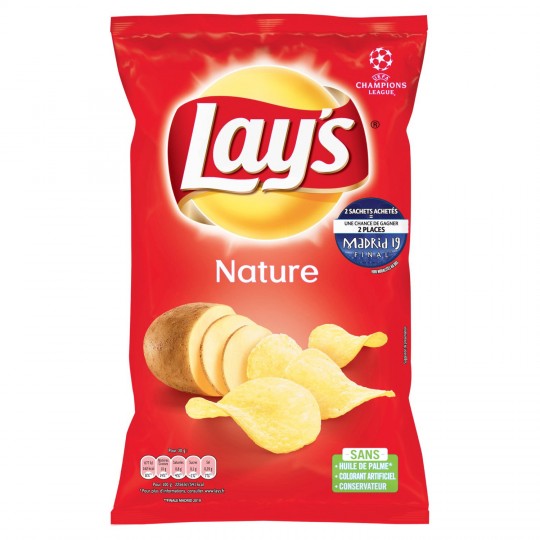 LAY\'S - CHIPS NATURE Paquet de 135g