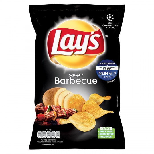 LAY\'S - CHIPS SAVEUR BARBECUE Paquet de 135g ou 250g