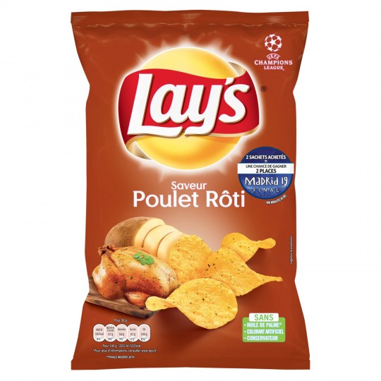 LAY\'S - CHIPS SAVEUR POULET ROTI Paquet de 135g