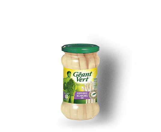 GEANT VERT - ASPERGES BLANCHES MINI Bocal de 110g net égoutté
