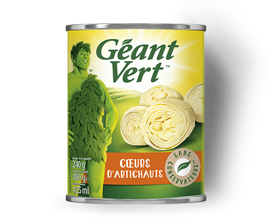 GEANT VERT - COEURS D\'ARTICHAUTS Boite de 240g net égoutté
