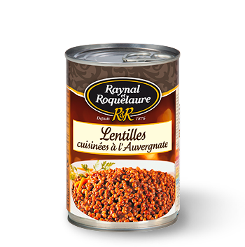 RAYNAL ET ROQUELAURE - LENTILLES CUISINEES A L\'AUVERGNATE Boite de 410g