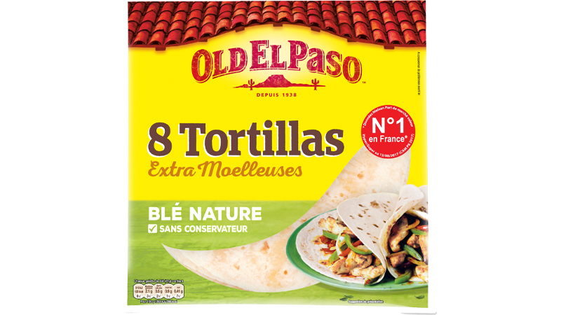 OLD EL PASO - TORTILLAS DE BLE NATURE Paquet de 8