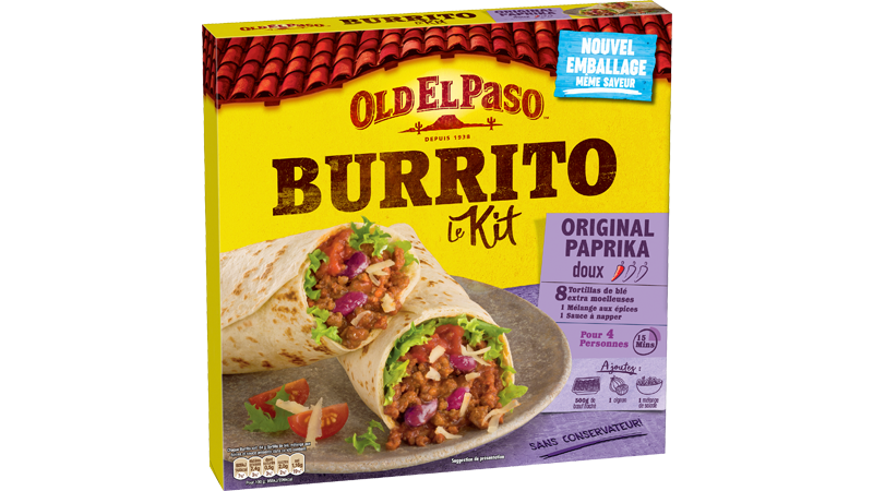 OLD EL PASO - KIT POUR BURRITOS ORIGINAL PAPRIKA DOUX Boite de 510g