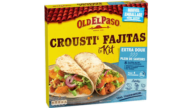 OLD EL PASO - KIT POUR CROUSTI\'FAJITAS EXTRA DOUX Boite de 521g