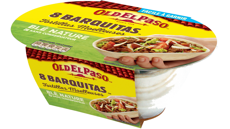 OLD EL PASO - TORTILLAS DE BLE NATURE BARQUITAS Barquette de 8