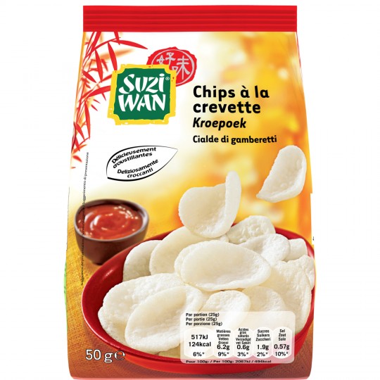 SUZI WAN - CHIPS A LA CREVETTE Sachet de 50g