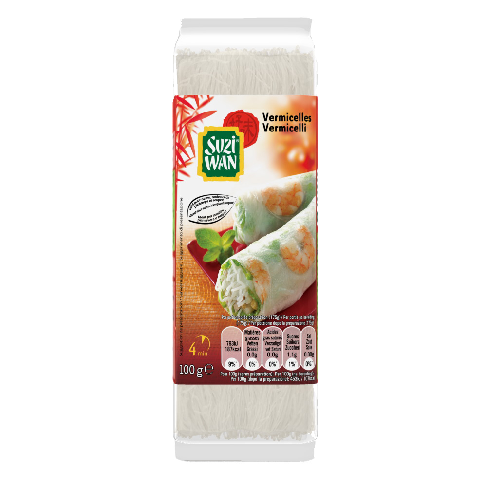 SUZI WAN - VERMICELLES HARICOTS MUNGO Paquet de 100g