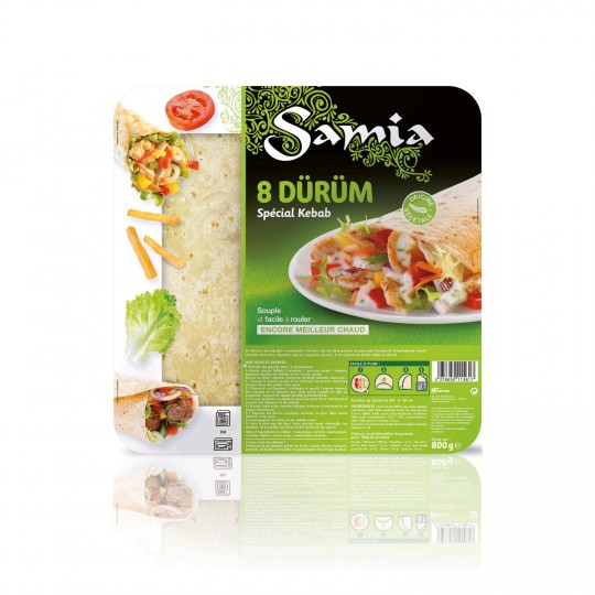 SAMIA - TORTILLAS DÜRÜM SPECIAL KEBAB Paquet de 8