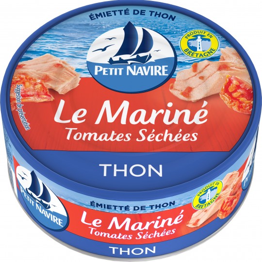 PETIT NAVIRE - MIETTES DE THON TOMATES SECHEES LE MARINE Boite de 110g net égoutté