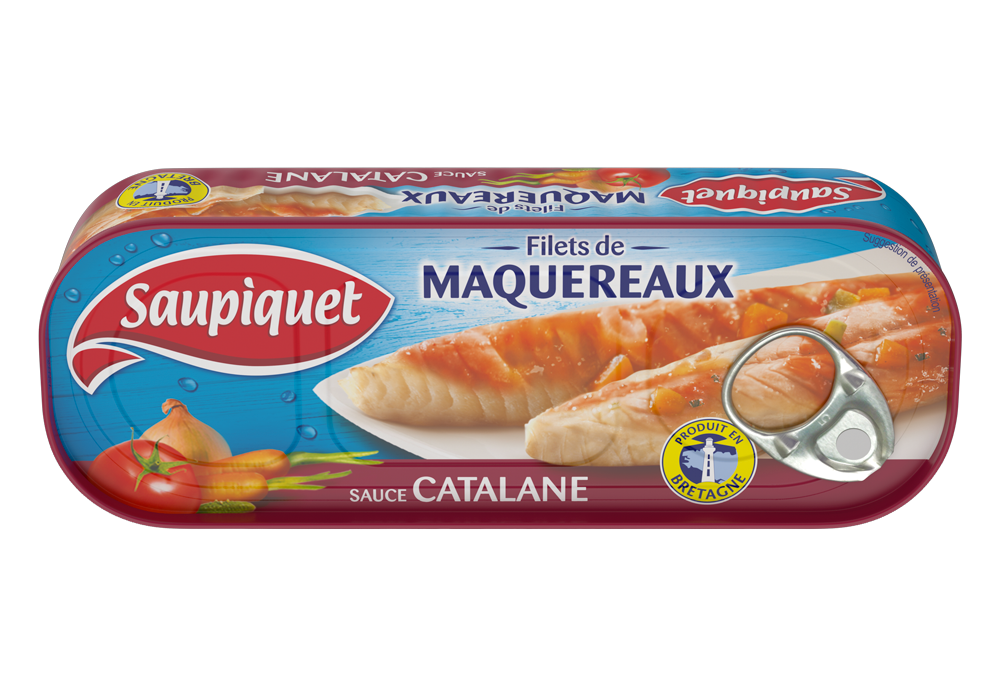 SAUPIQUET - FILETS DE MAQUEREAUX A LA CATALANE Boite de 169g