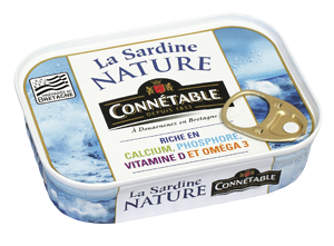 CONNETABLE - SARDINES NATURE Boite de 95g net égoutté