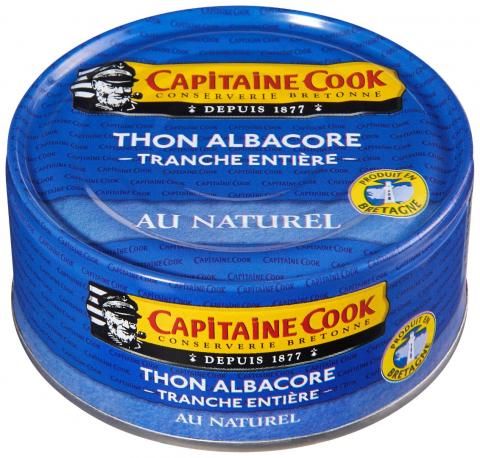 CAPITAINE COOK - THON ALBACORE AU NATUREL Boite de 112g net égoutté