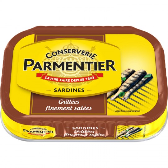 PARMENTIER - SARDINES GRILLEES FINEMENT SALEES Boite de 100g