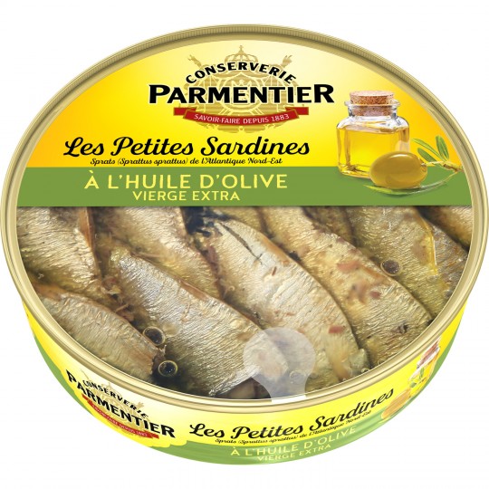 PARMENTIER - PETITES SARDINES A L\'HUILE D\'OLIVE Boite de 150g