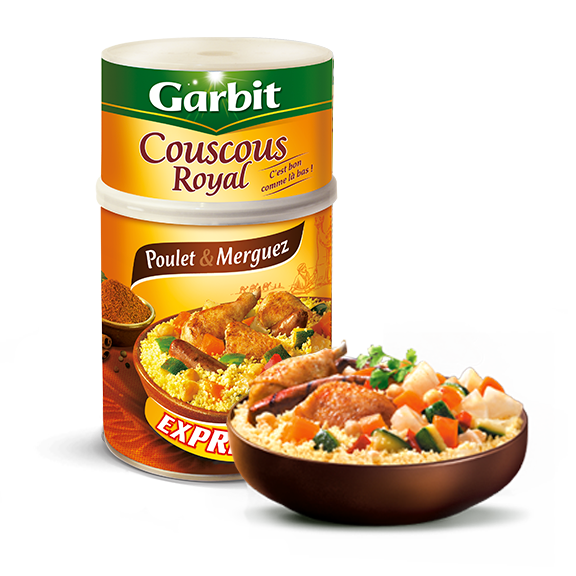 GARBIT - COUSCOUS ROYAL POULET ET MERGUEZ Boite de 980g