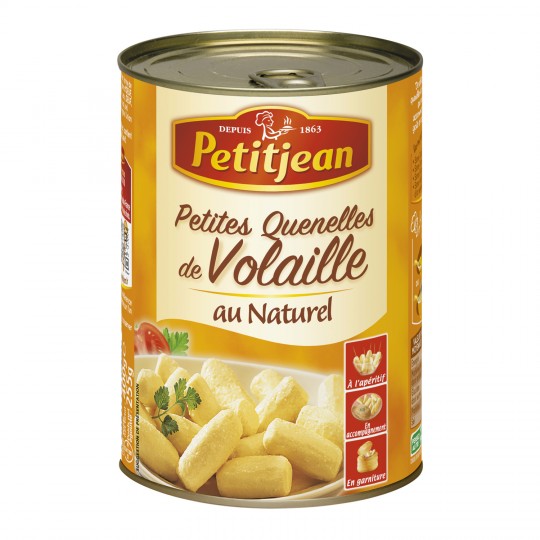 PETITJEAN - PETITES QUENELLES DE VOLAILLE AU NATUREL Boite de 255g.