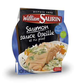 WILLIAM SAURIN - SAUMON SAUCE OSEILLE Assiette de 300g.