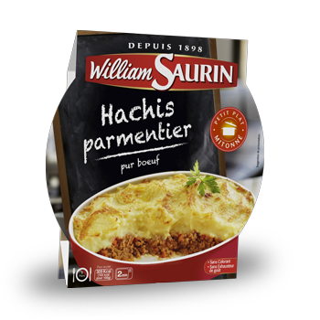 WILLIAM SAURIN - HACHIS PARMENTIER PUR BŒUF Assiette de 300g.