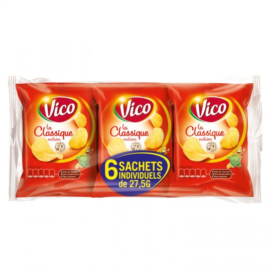 VICO - CHIPS LA CLASSIQUE 6 paquets de 27.5g.