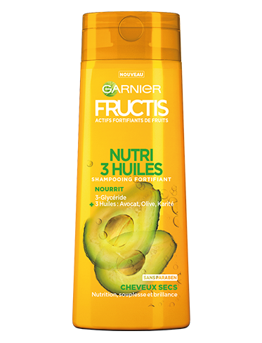 FRUCTIS - SHAMPOING NUTRI 3 HUILES CHEVEUX SECS Flacon de 250ml